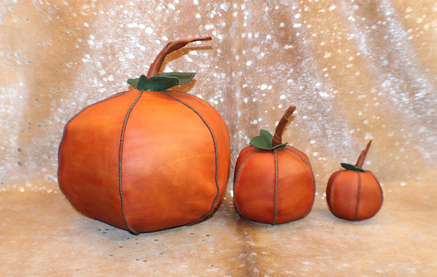 Leather Pumpkin Set