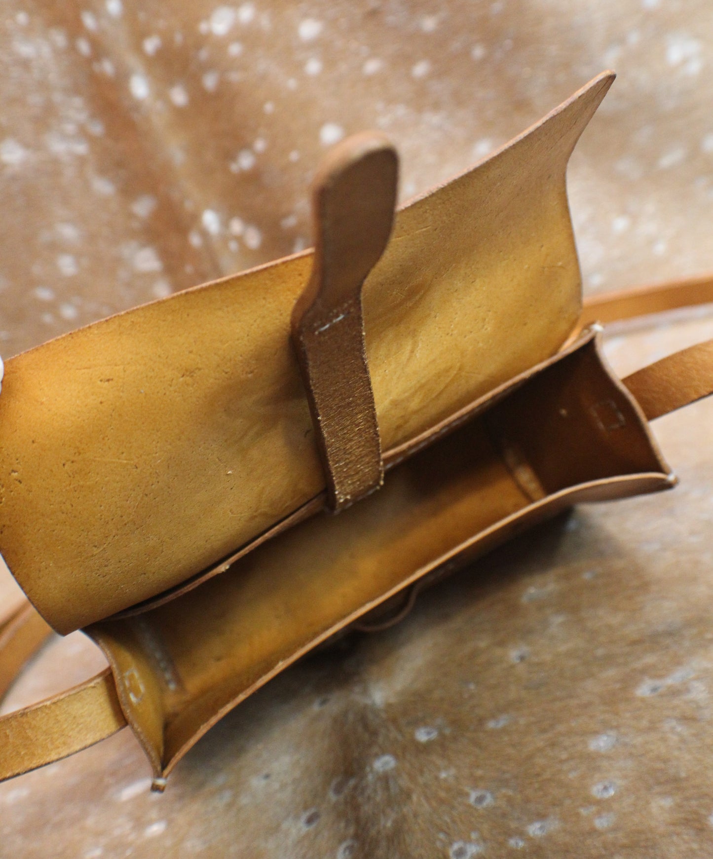 Leather Hand-Carved Crossbody Bag