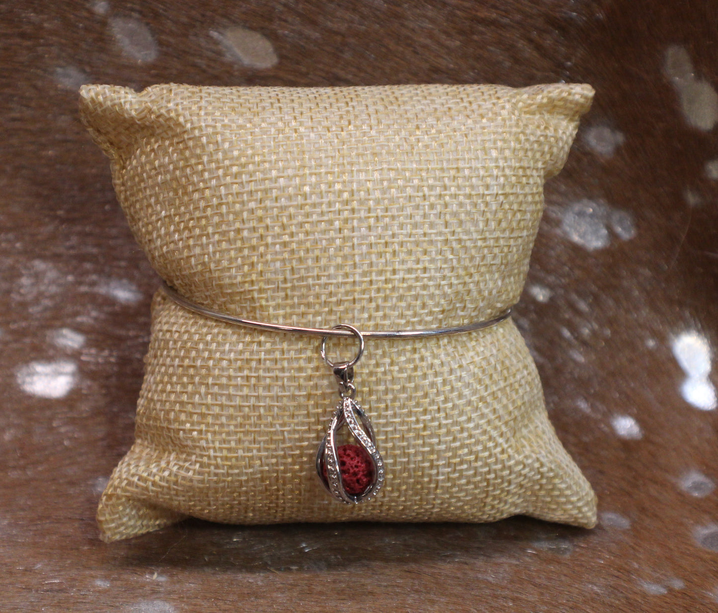 Bracelet Red Lava Drop