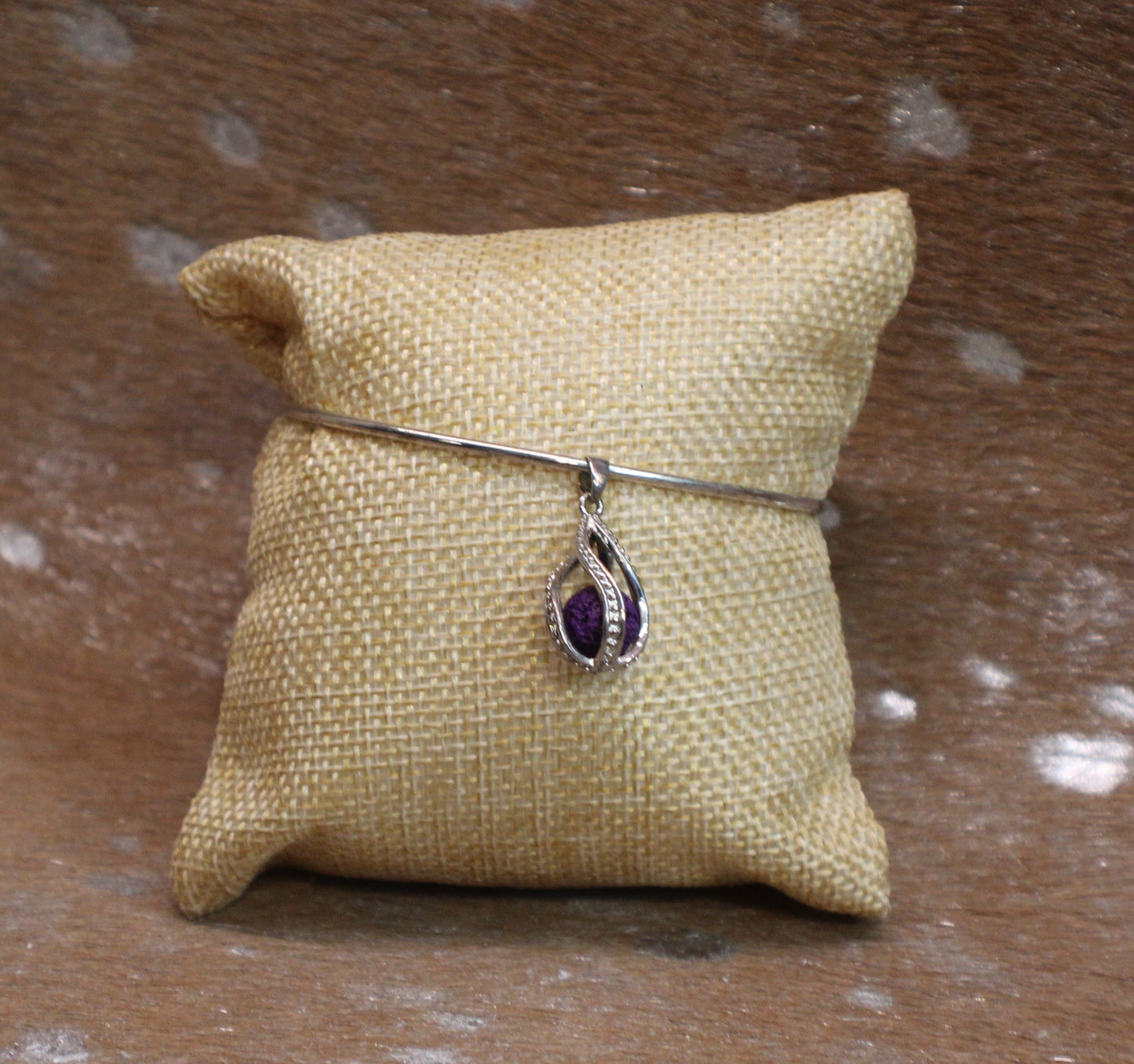 Bracelet Garnet Lava Drop