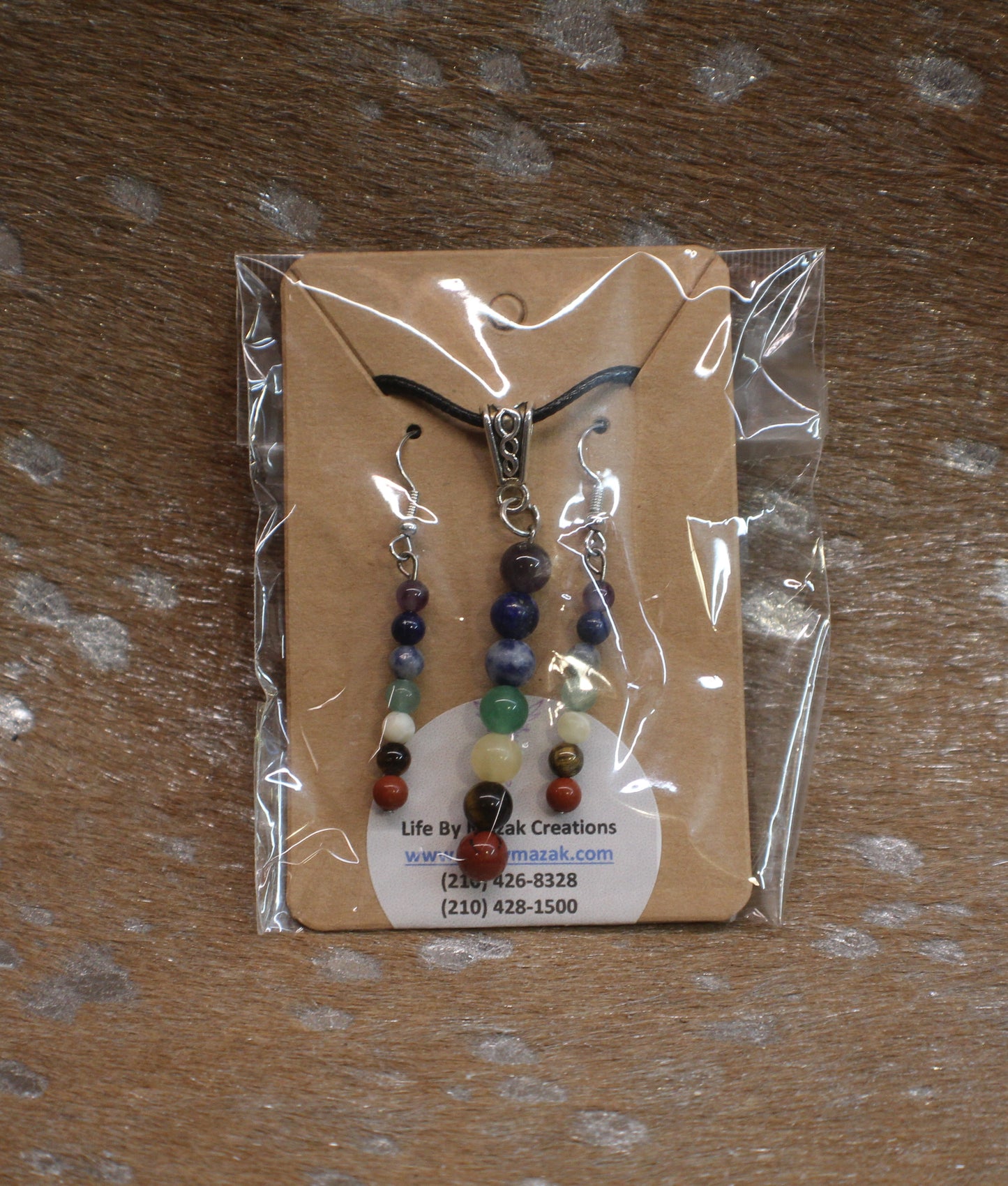 Chakra Necklace and Earring Set