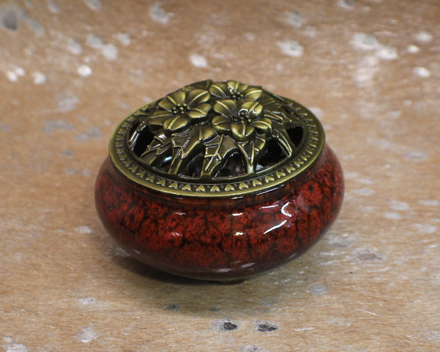 Incense Bowl Red