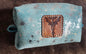 Light Blue Floral Makeup Bag