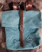 Leather Roll Top Backpack