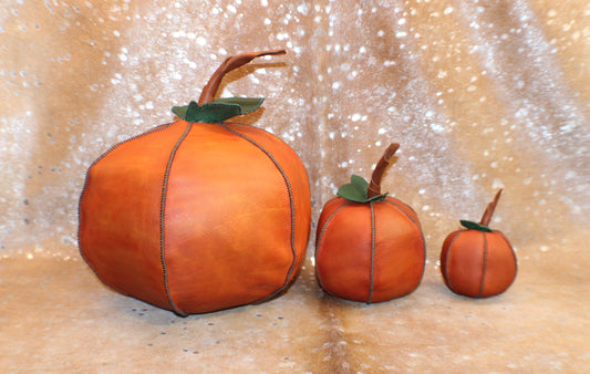 Leather Pumpkin Set