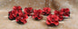 Leather Rose Hair Clips